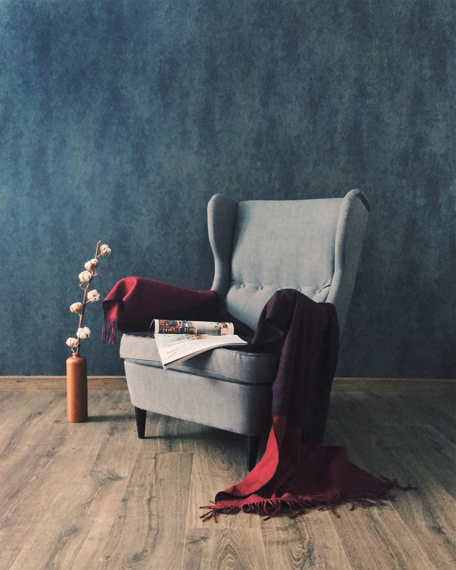 Upholstered Chair with Decorations